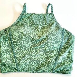 NWOT Buffbunny Ivy Crop Sports Bra in Eden Print Green sz XL